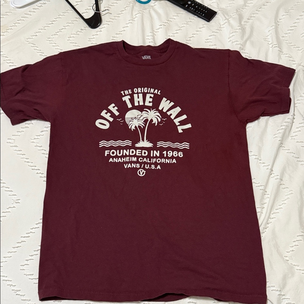 Vans Men's Burgundy 'Off The Wall' Tee